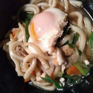 すき焼きの残りで濃厚うどん